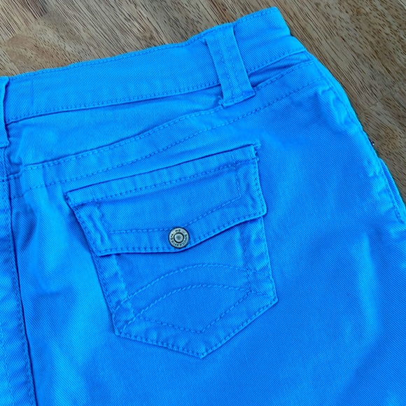 Turquoise Blue Denim Mini Skirt - Picture 3 of 5
